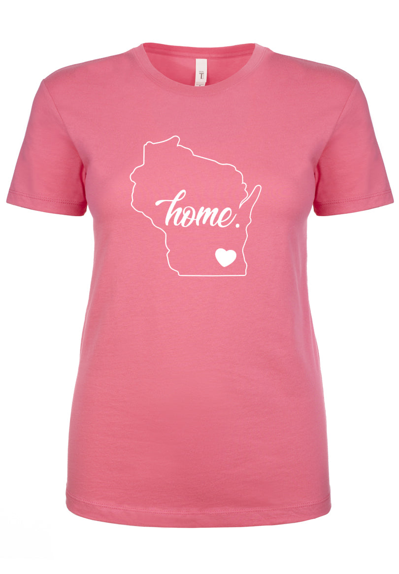 Home, Wisconsin Ladies T-Shirt