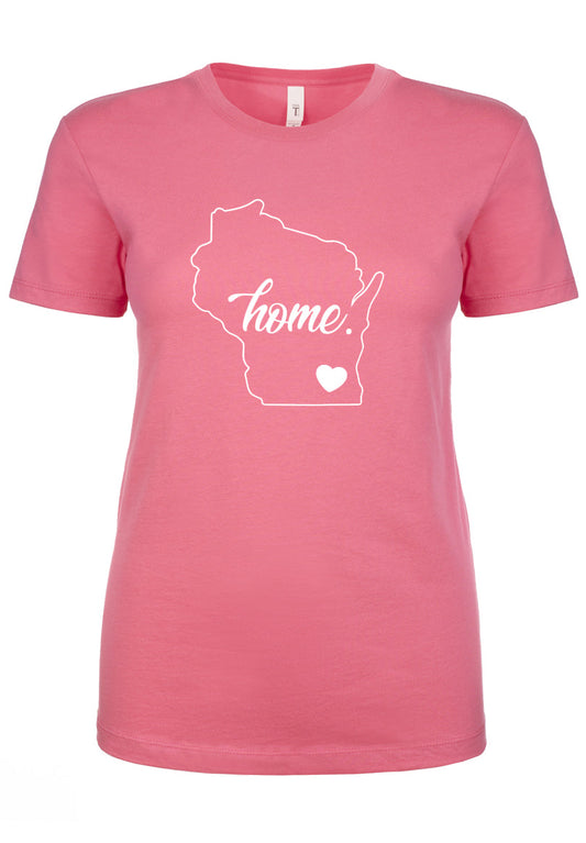 Home, Wisconsin Ladies T-Shirt