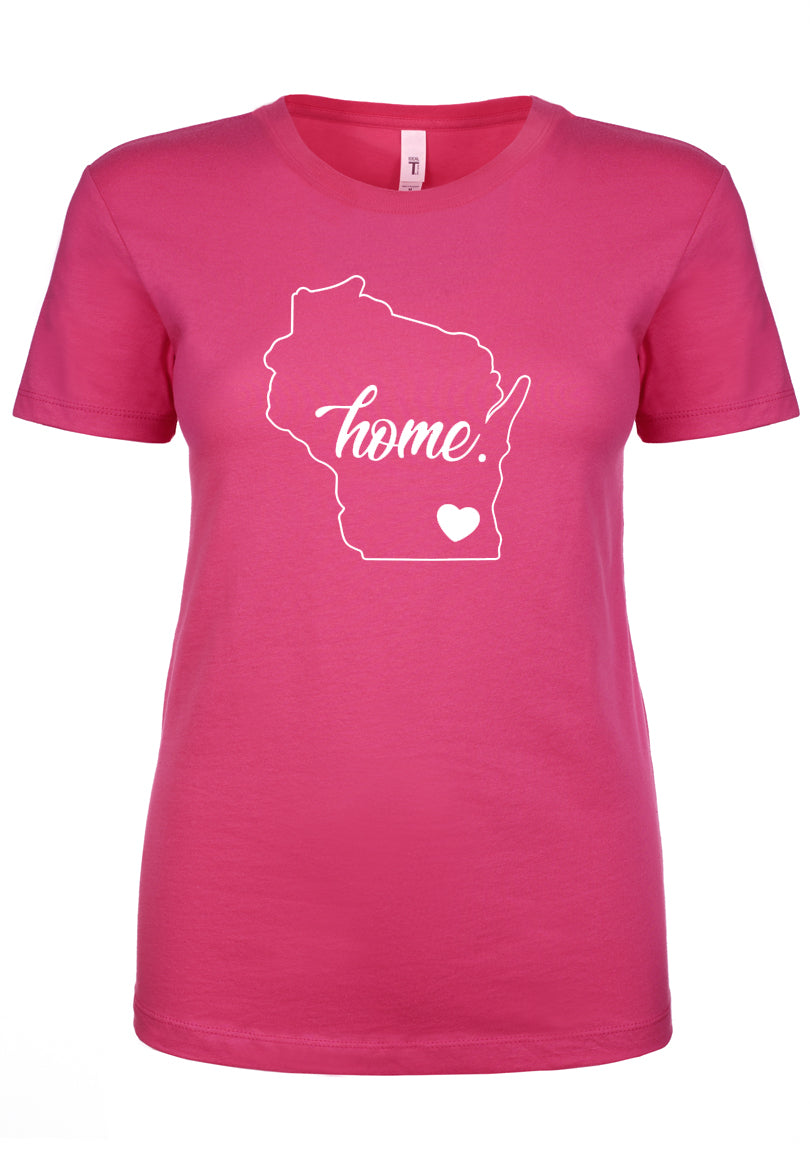 Home, Wisconsin Ladies T-Shirt