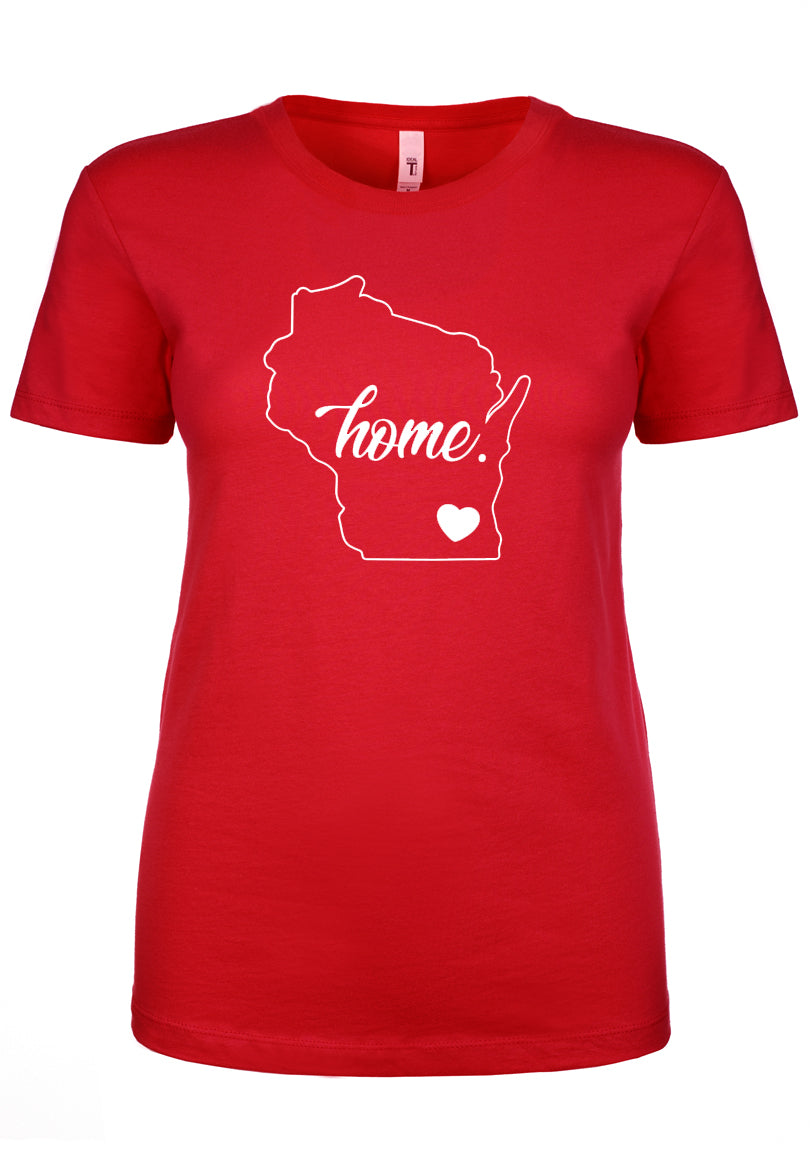 Home, Wisconsin Ladies T-Shirt